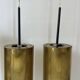 Set of 3 vintage pendant lights in solid brass, France 1960s