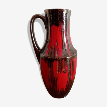 Enamelled ceramic vase