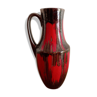 Enamelled ceramic vase