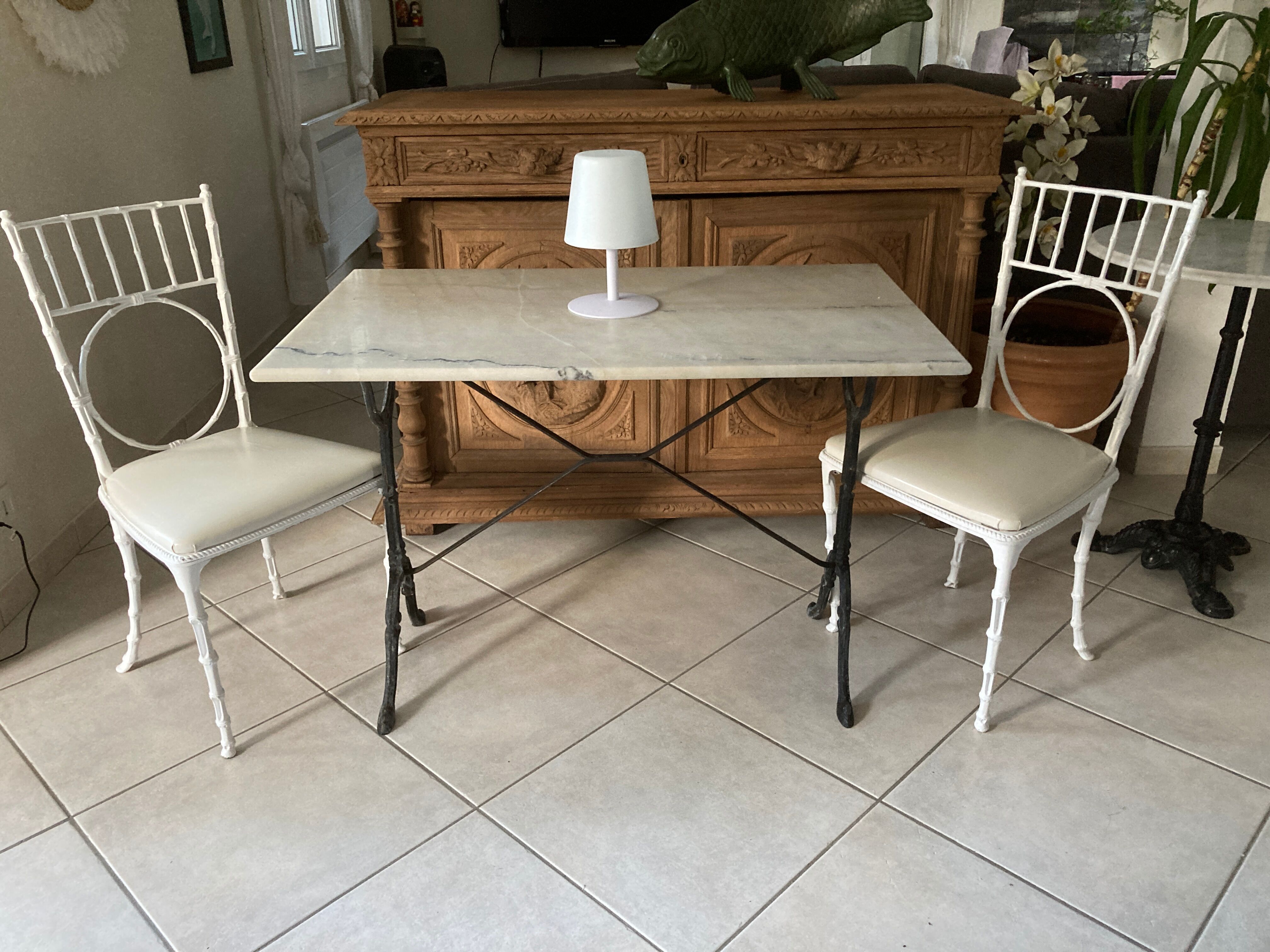 Marble bistro table