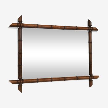 Miroir style bambou ancien