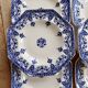 6 assiettes creuses terre de fer Longchamp Rouen XIXe siècle