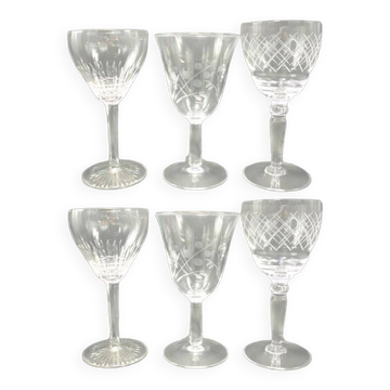 Set of 6 small glasses