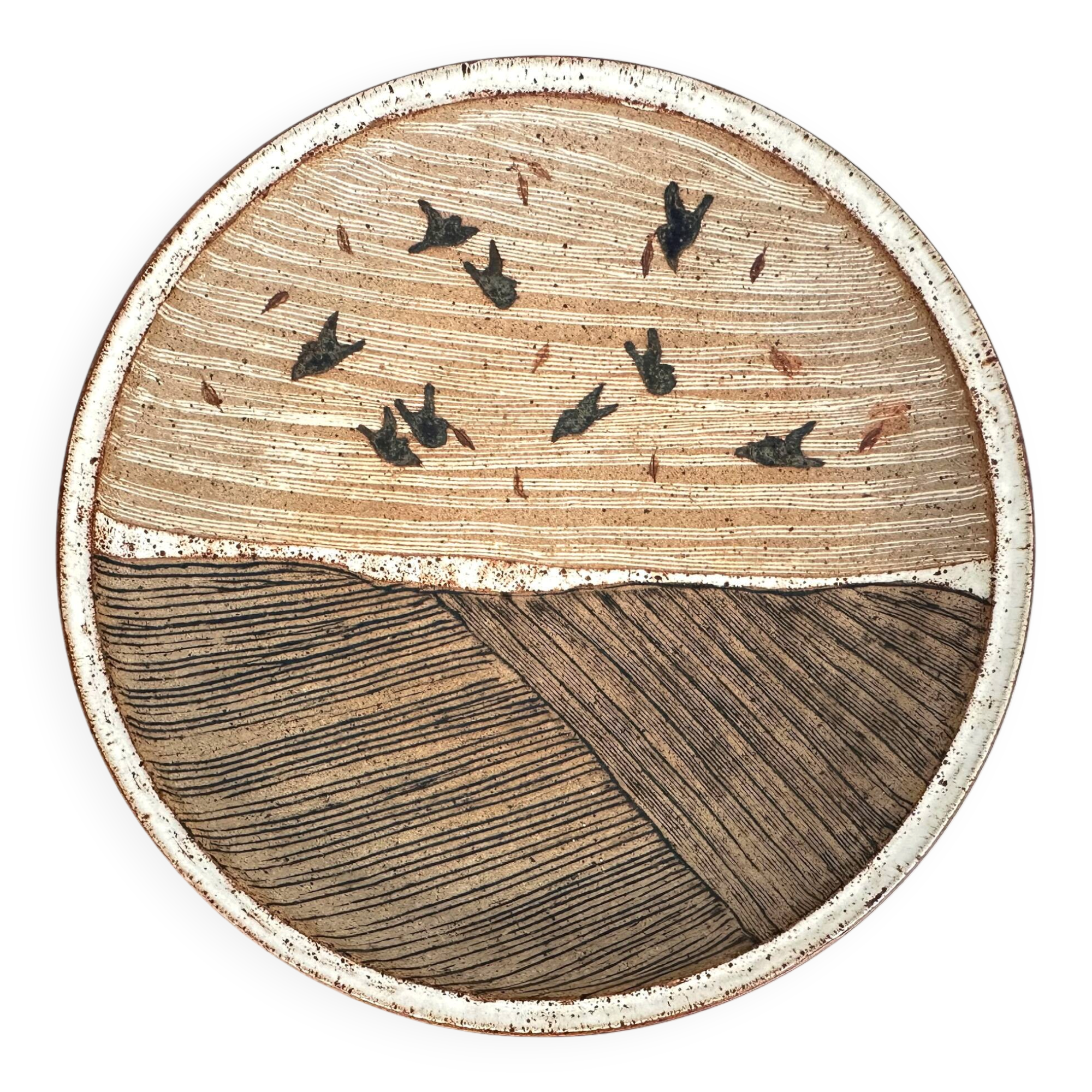 Large stoneware dish by Kähler, Denmark, 1960s.
