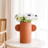 Amber terracotta ceramic vase - Oustao
