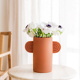 Amber terracotta ceramic vase - Oustao