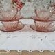 Set of 4 vintage tea cups or long coffee in rosaline Arcoroc France
