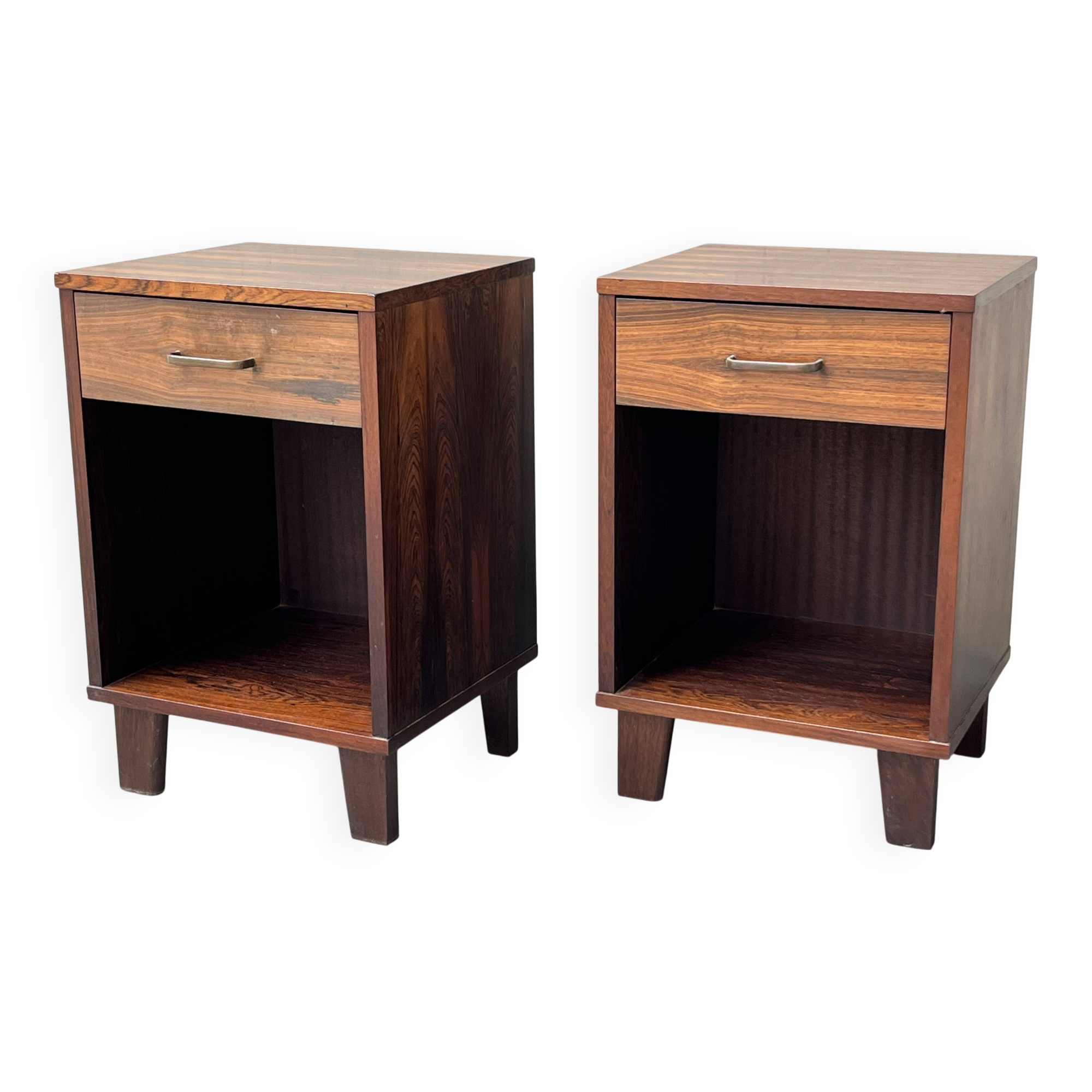 1960s rosewood bedside tables