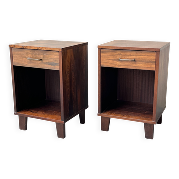 Tables de chevet en palissandre 1960's