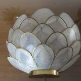 Mother-of-pearl wall " lotus flower " 70s 80s