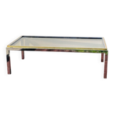 Rectangular coffee table. Flaminia Belgochrom W. Rizzo Vintage 70s