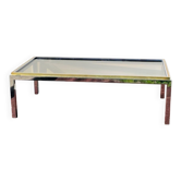 Rectangular coffee table. Flaminia Belgochrom W. Rizzo Vintage 70s