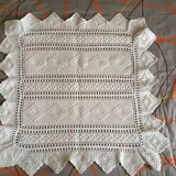 Handmade crochet diamond chair cover square
