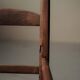 Old peasant armchair in solid wood and woven straw – Auvergne, 19th century.