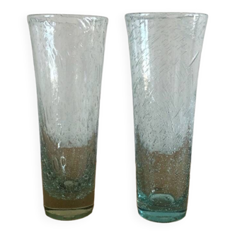 2 large Biot glasses