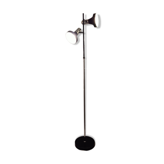 Floor lamp with 3 chrome and black spotlights dlg Cosack and Hustadt leuchten
