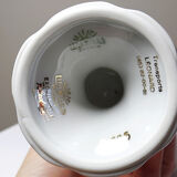 Mismatched pair of Limoges porcelain mazagrans, Haviland & LEC vintage.