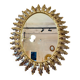 Decknudt oval sun mirror from the 50s/60s