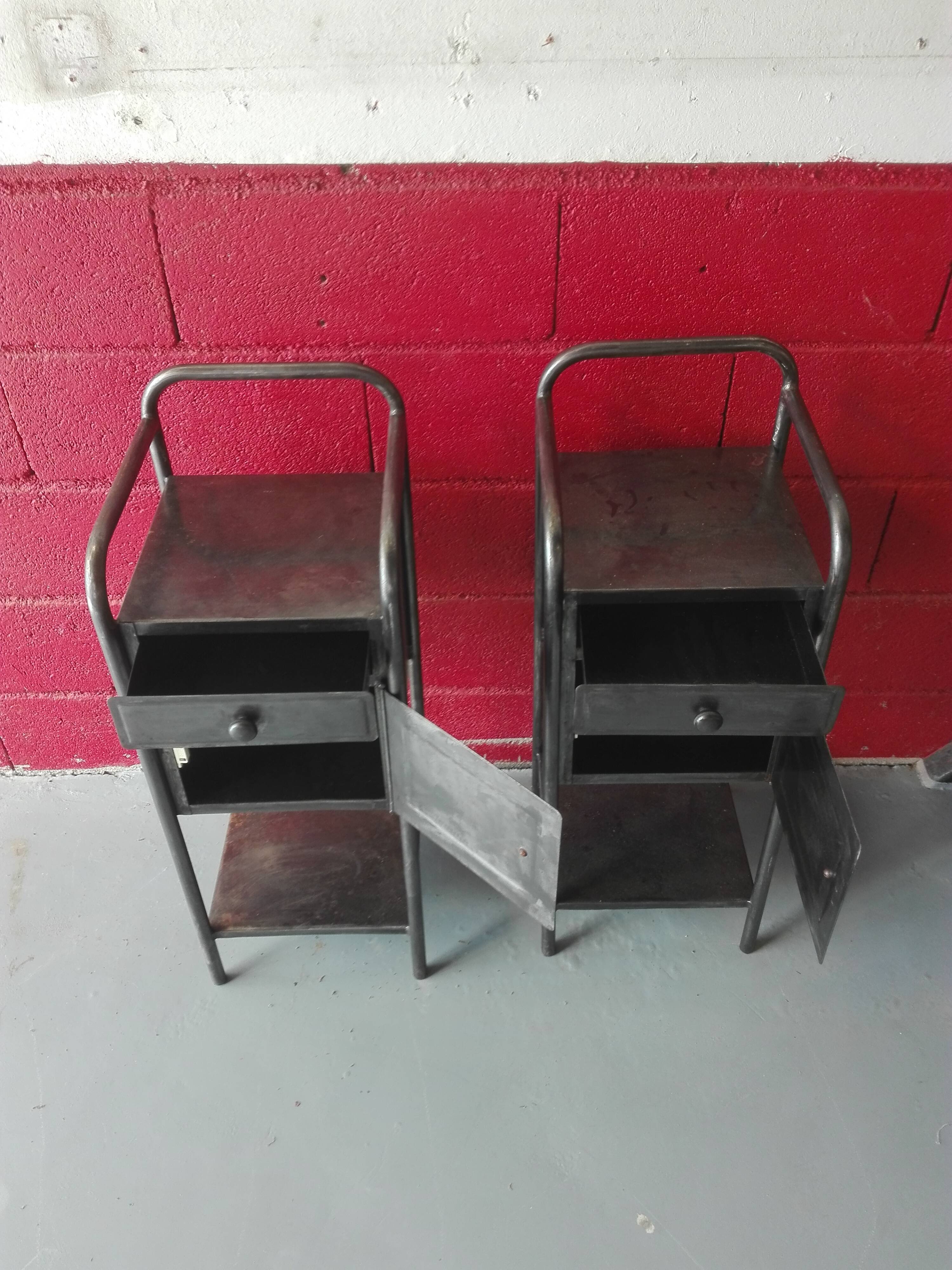 Pair of industrial bedside