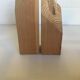 Pair of diamond-shaped wooden Scandinavian test tube vases.