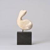 White stone sculpture by v.bee, switzerland