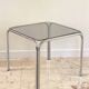 1970s coffee table glass and chrome steel