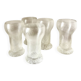 Lot de 5 verres vintage Rosenthal « Twist » Studio Line, Allemagne, années 1970