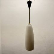 Suspension en verre opalin italien des années 1960