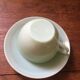 Service six tasses à café opaline vert eau années 60.
