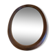 Oval vintage wooden mirror