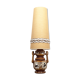 Of the 1970s vintage, foot in ceramic and fabric shade floor lamp