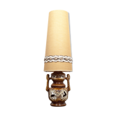 Of the 1970s vintage, foot in ceramic and fabric shade floor lamp