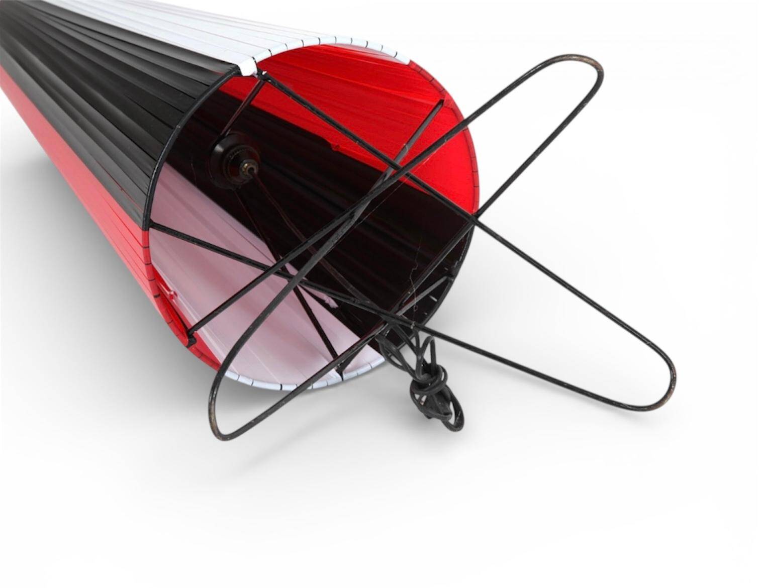 Swedish Space-Age Floor Lamp in Red, White & Black Plastic, 1950s–60s