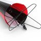 Swedish Space-Age Floor Lamp in Red, White & Black Plastic, 1950s–60s
