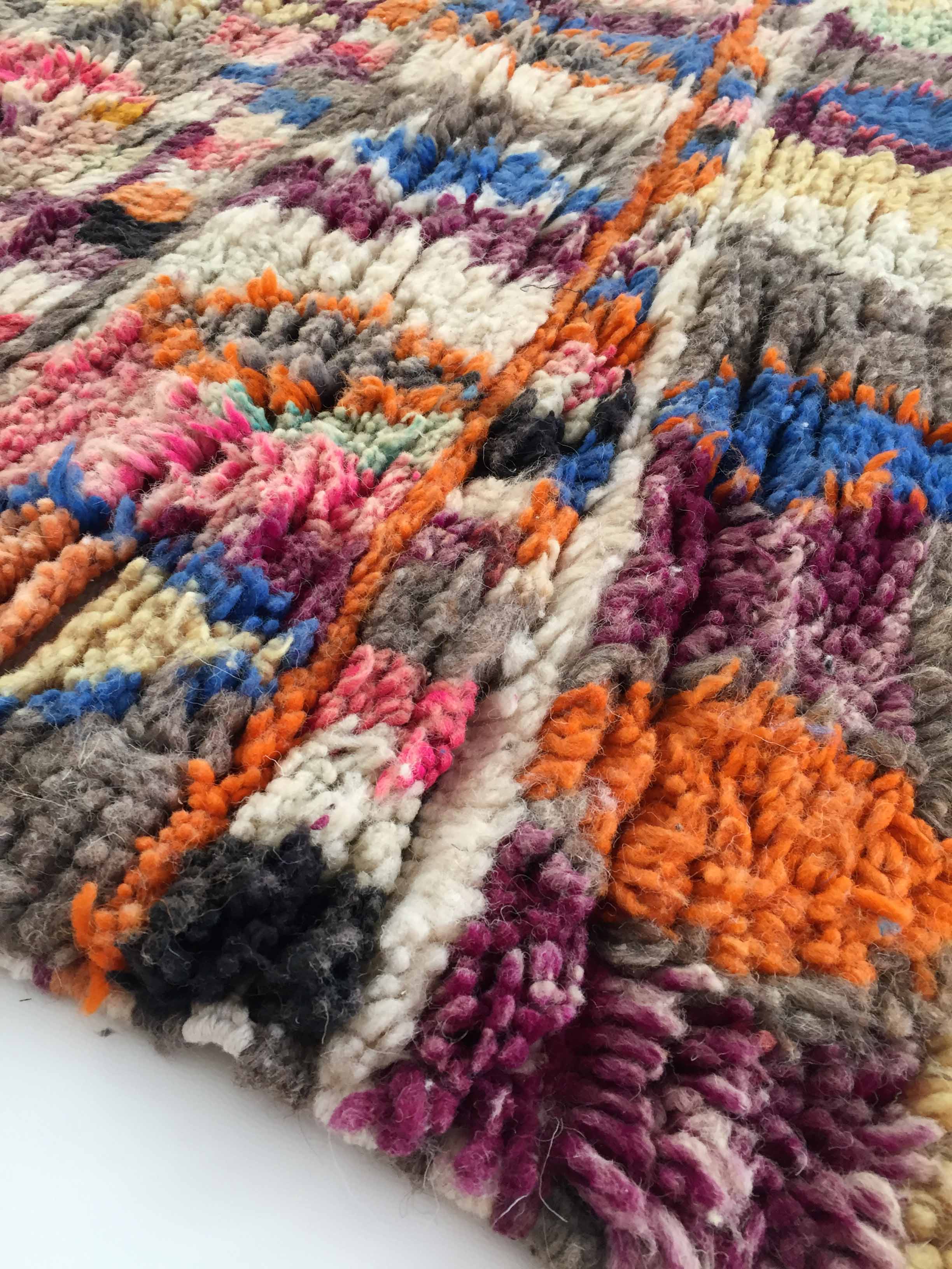 Moroccan Berber carpet Boujaad with colorful patterns 145x98cm