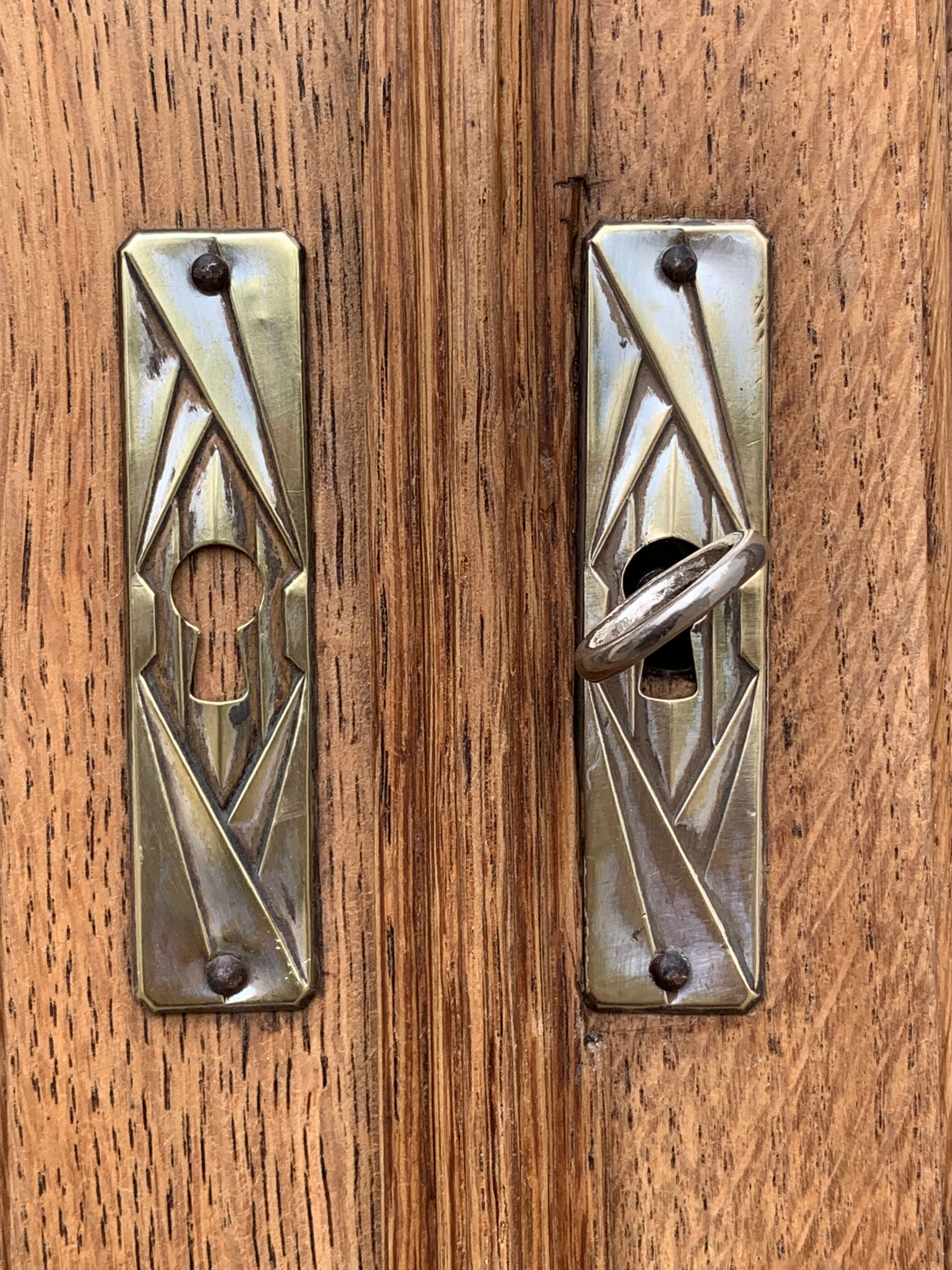 Parisian wardrobe glazed art deco 1930 raw wood