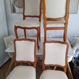 Lot de 4 Chaises Vintage Style Louis XV / Louis Philippe