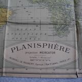 Planisphere map time zones blondel paris old french map time zone 30s