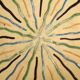 Red Provençal earthenware plate, sun decoration, Folk Art