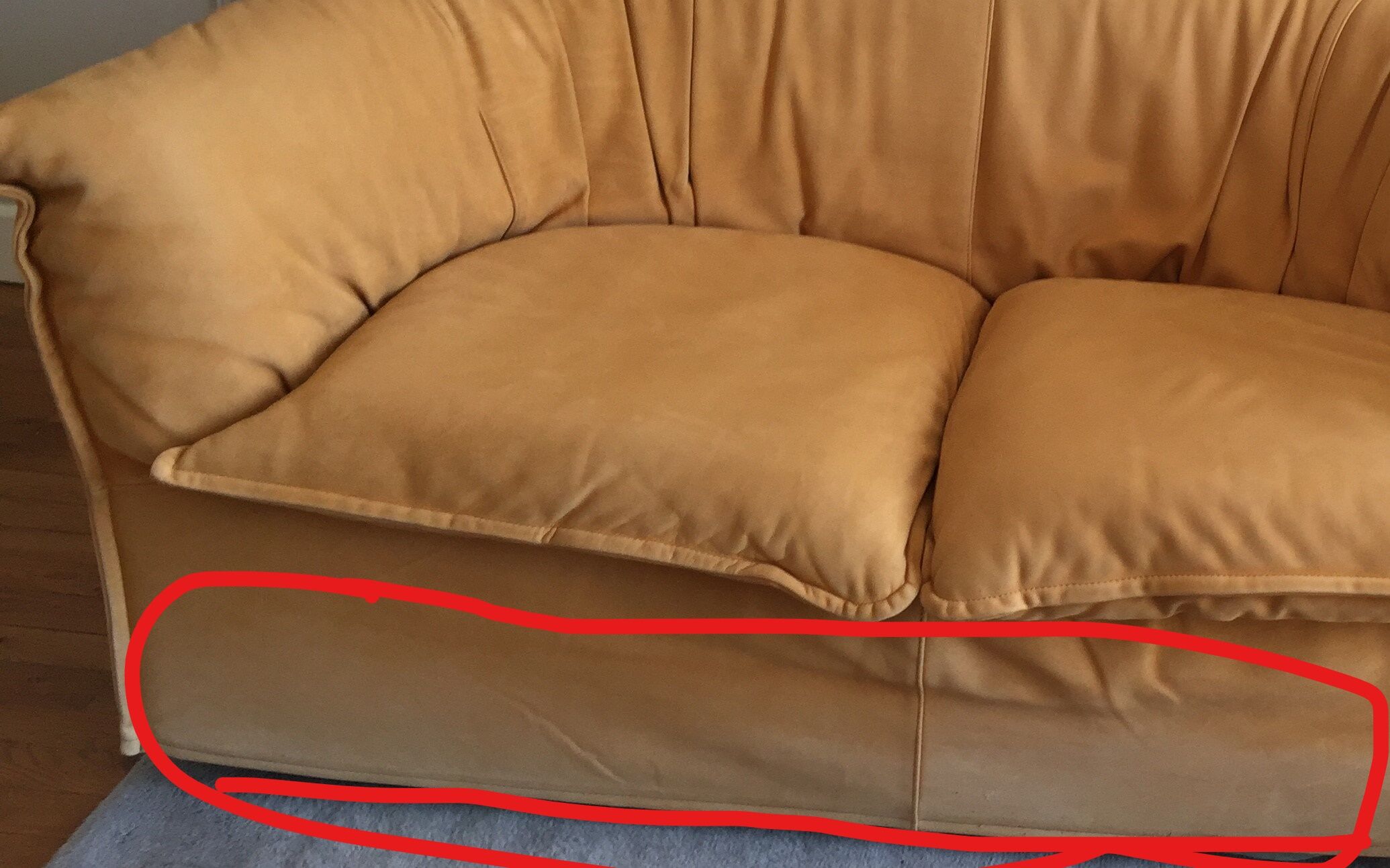 2-seater alcantara sofa