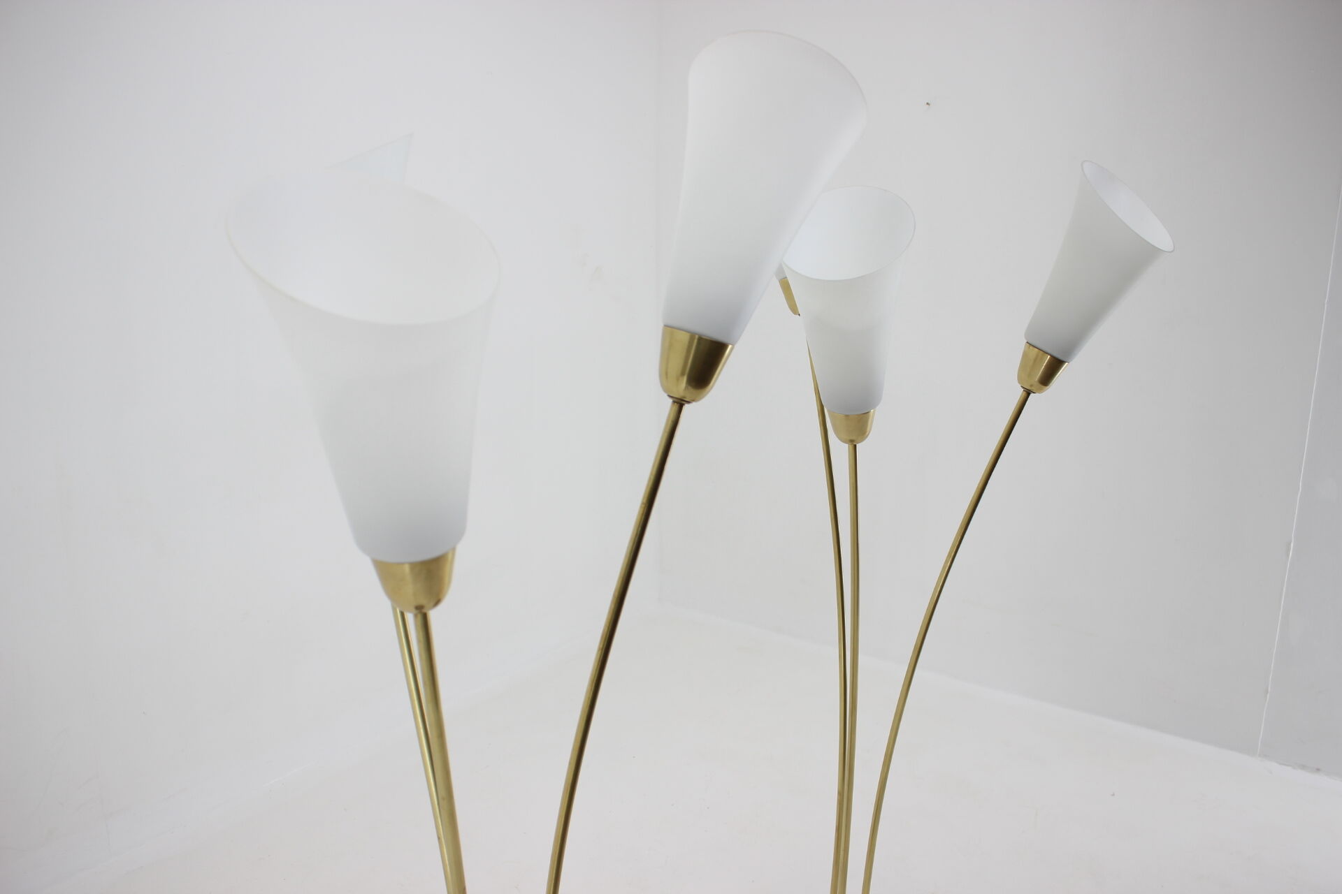 Pair of art deco floor lamps, Czechoslovakia 1940s