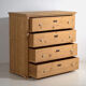 Central European high chest of drawers with four washed pine drawers – Central Europe, around 1900