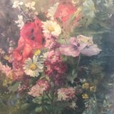 Painting still life flowers