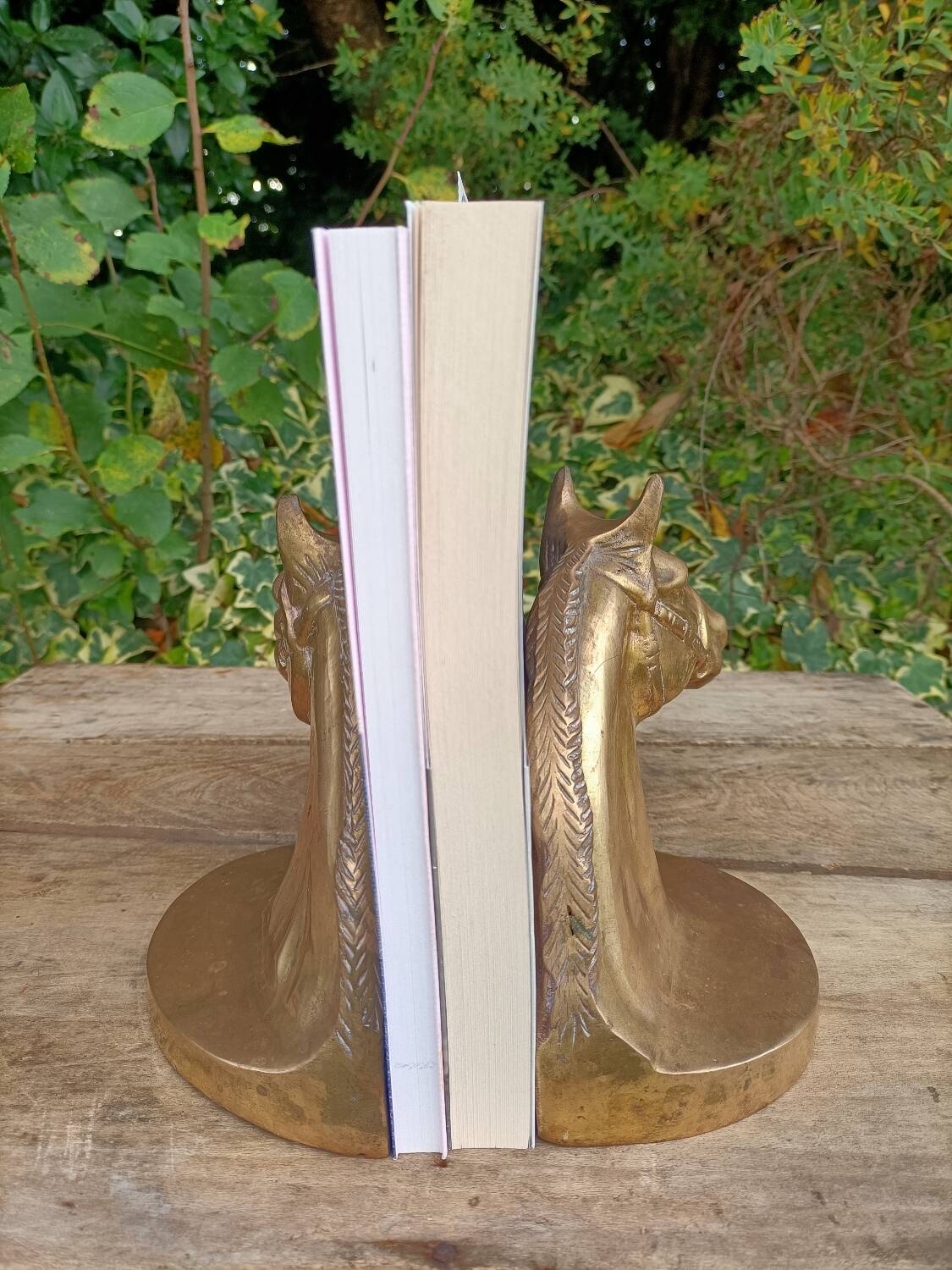 Serres Livres Laiton Cheval Vintage