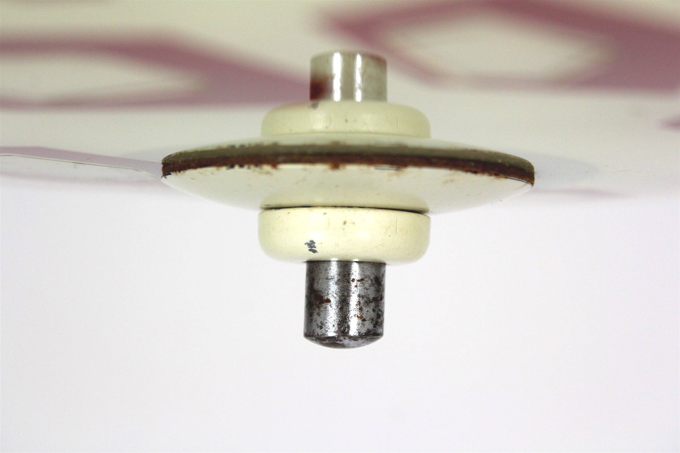 Large Vintage Czechoslovakian Opaline Glass Pendant Lights, 1970s, Set of 2