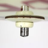 Large Vintage Czechoslovakian Opaline Glass Pendant Lights, 1970s, Set of 2