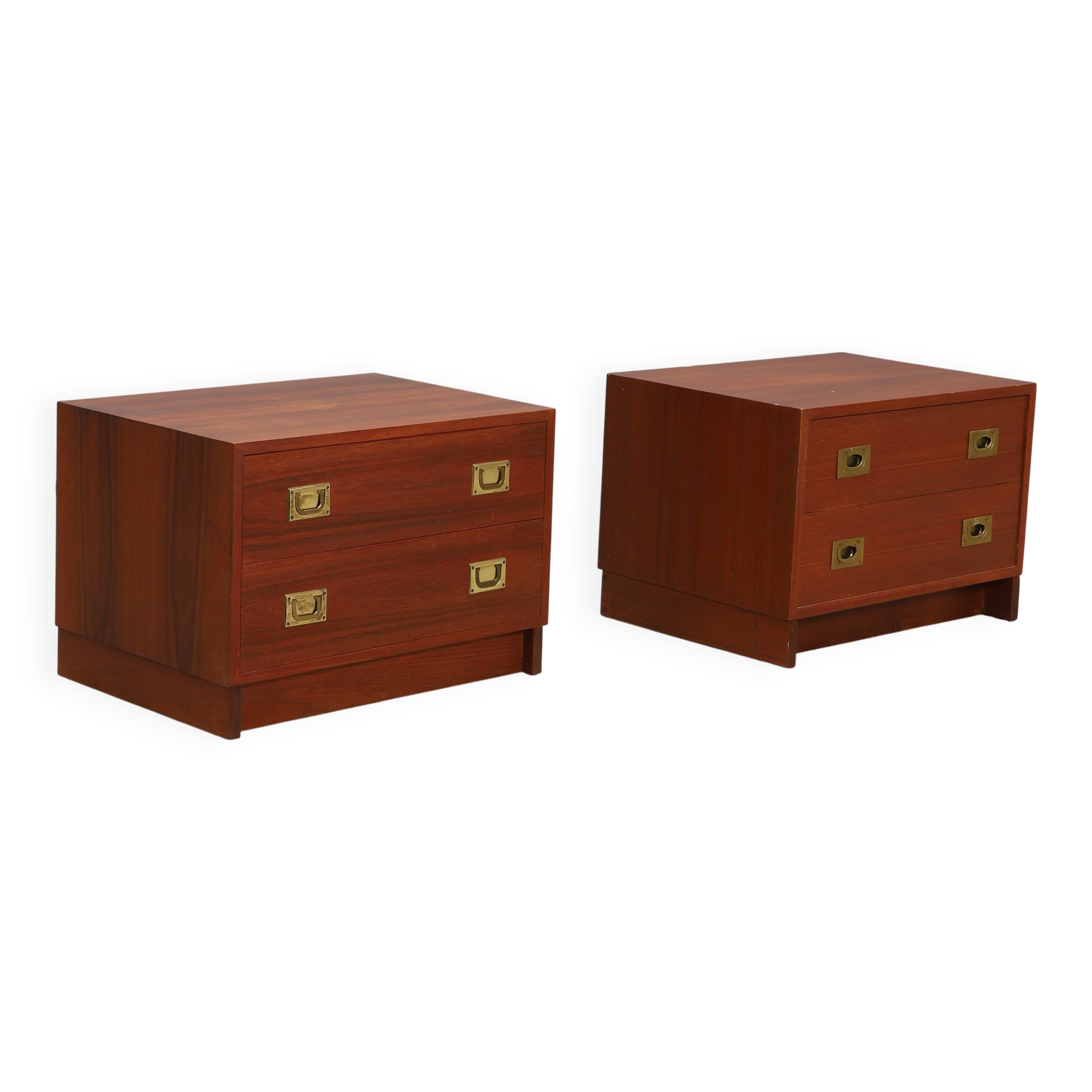 2 small chests of drawers / bedside tables - Sweden 70s/80s