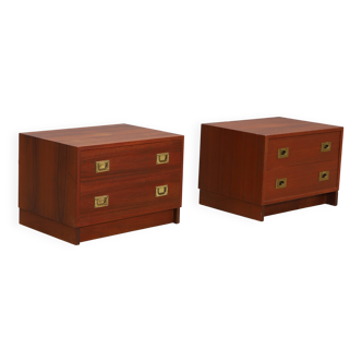 2 small chests of drawers / bedside tables - Sweden 70s/80s