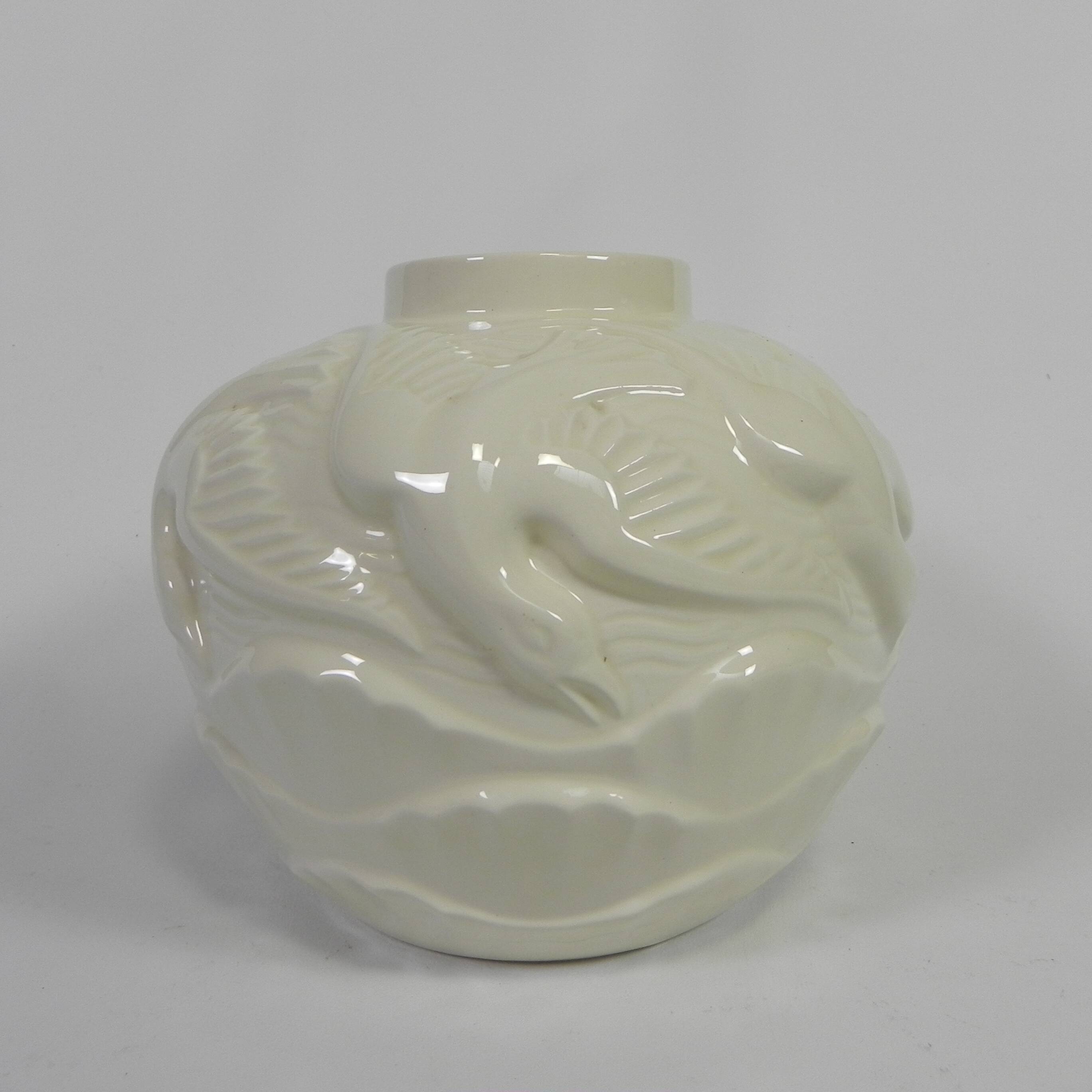 Art Deco vase Les Mouettes by Charles Catteau, 1930s