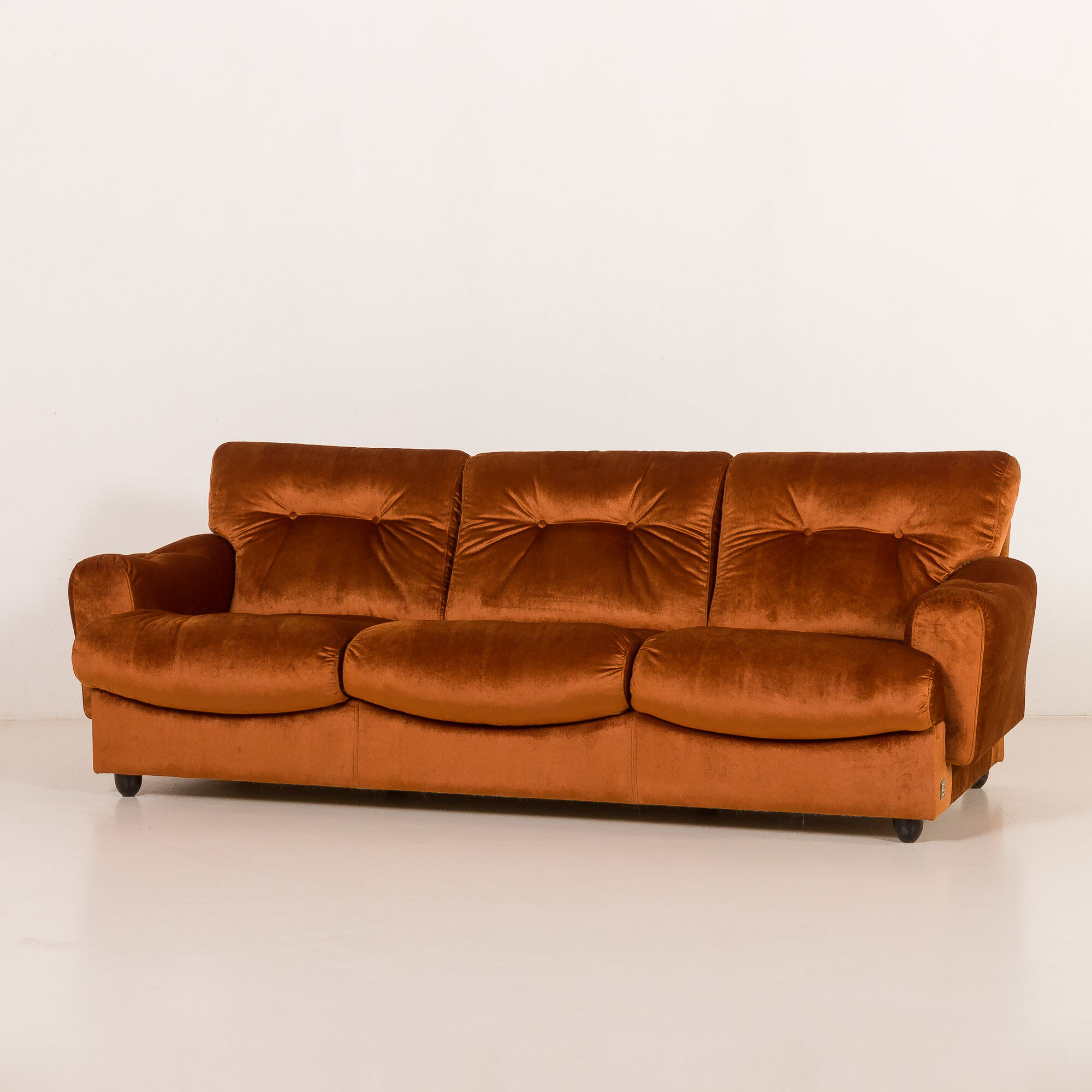 Italian vintage Brusnelli 3 person sofa, 1970s